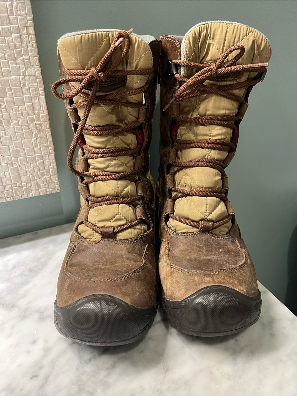 Keen Brown Men's Lace-Up Winter Rain & Snow Boots